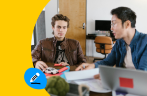 two men in an office